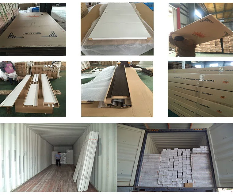 New Interior Waterproof PVC Glass Sliding Timber Door Panel