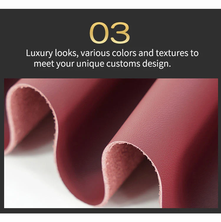 Automotive Artificial Eco Faux Nappa Leather Fabric for Car Interior