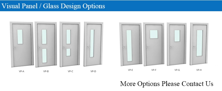 Made in China Commercial Industry Hospital Internal Fire Rated Double Leaf Steel Door
