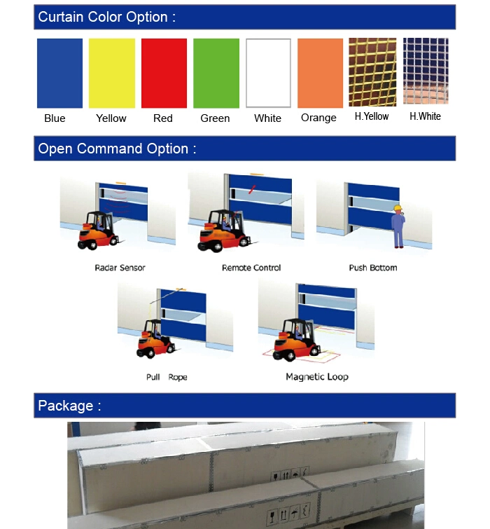 China Industril High Speed Fast Action Roller Shutter Door (HF-J314)