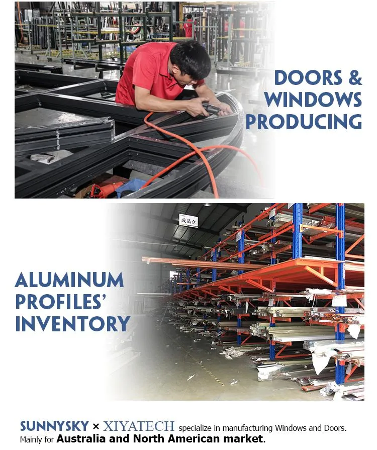Manufacturer Pictures External Commercial Insulated Aluminum Sliding Glass Door for Replacement &Repairman