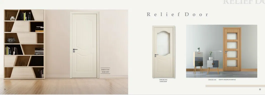PVC Solid Wood Bathroom Bedroom Kitchen Hotel Interior Glass Door