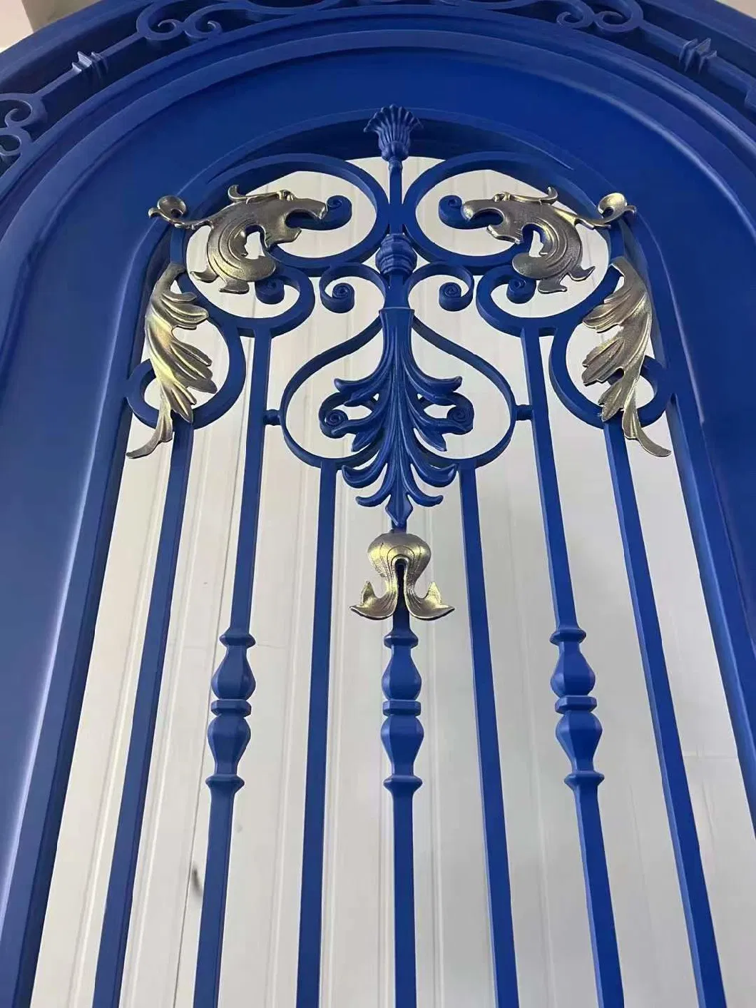 China Cheap Price Modern Internal Fancy Metal Doors Interior Single Leaf Decorative Glass Wrought Iron Front Entry Door