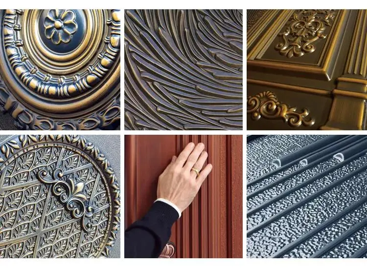 Aluminum Prehung Waterproof Front Wood Armored Steel Frame External Door