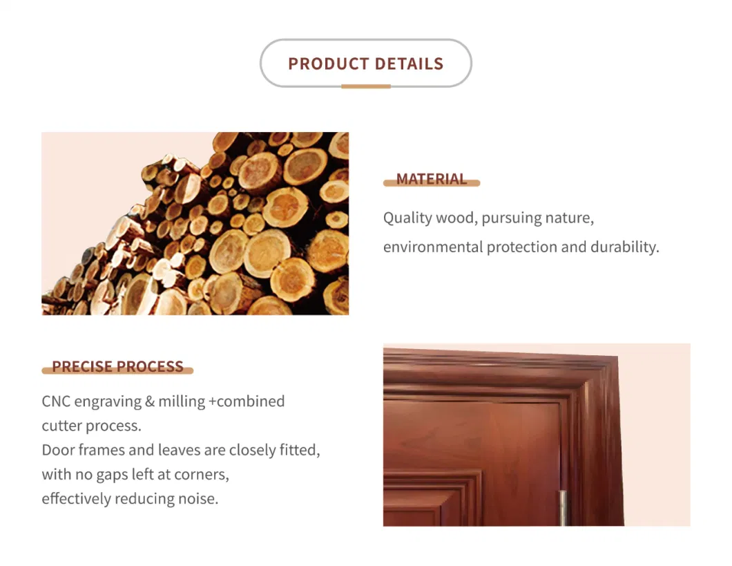 Hotel Interior Fire Rated Veneer Laminated Wood Security Steel Frame Fire Resistance Solid Timber Bedroom Fireproof Wooden Swing Doors with Fireproof Window