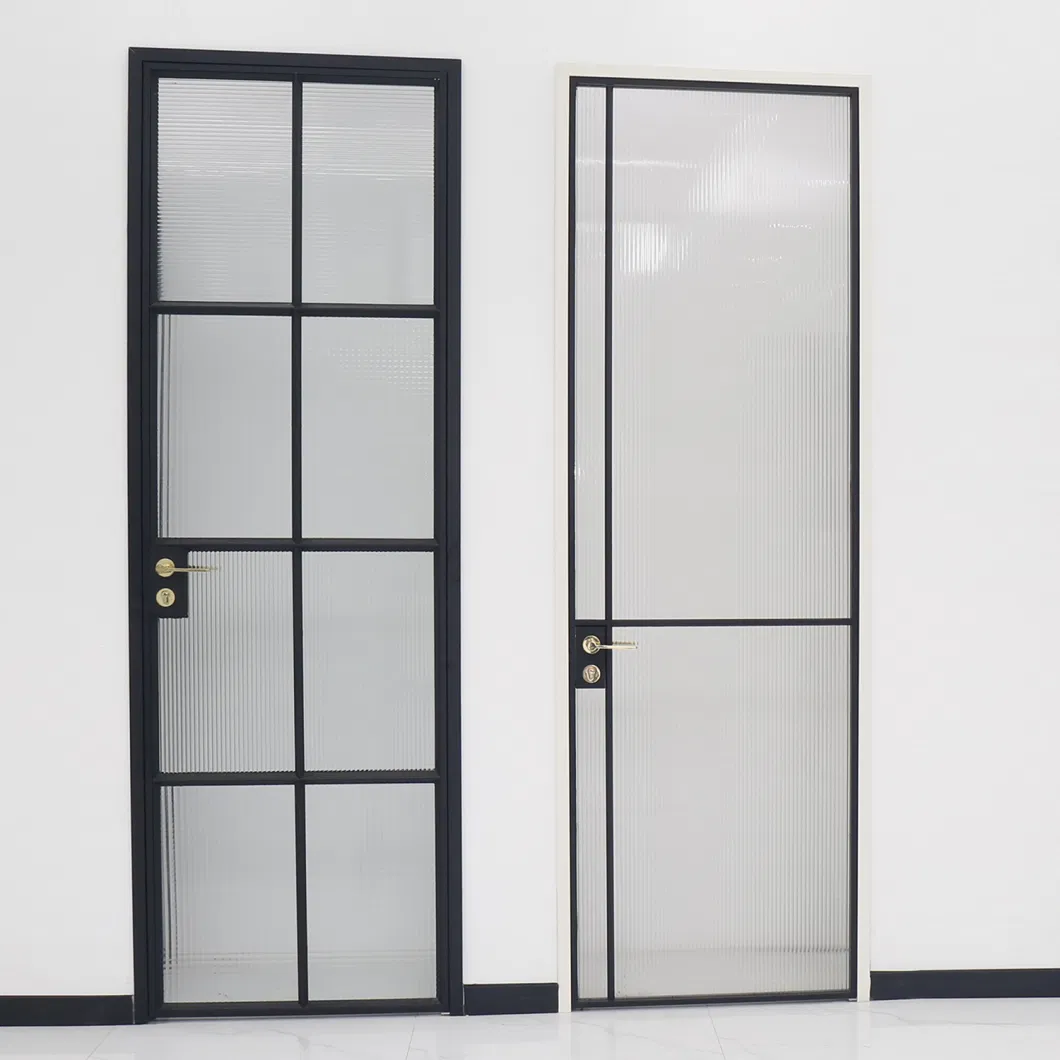 Black Glass French Inside Tampered Glass Door