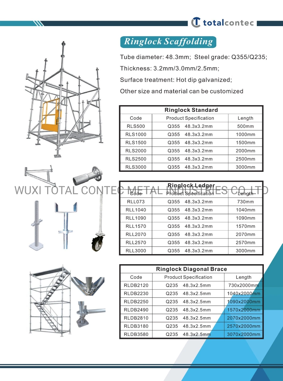 Construction Building Material Layher En12811 Altrad Heavy Duty Steel Modular Ringlock Scaffolding