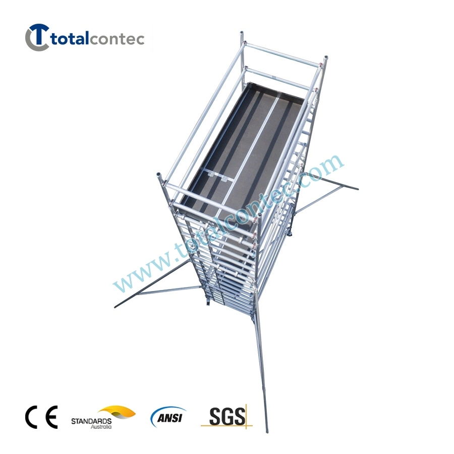 Portable Double/Single Width Aluminum Scaffolding for Maintenance