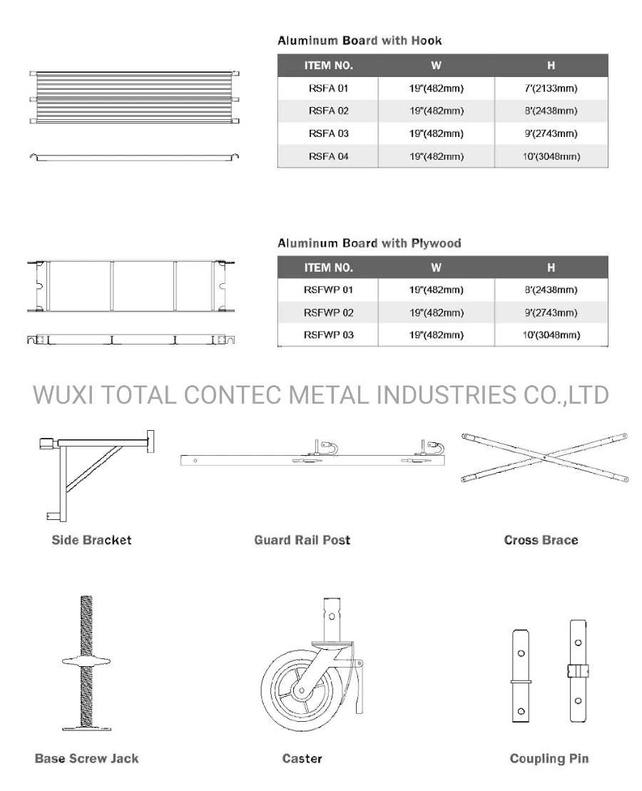 Mobile Double Coupler Load Capacity Frame Steel Scaffolding