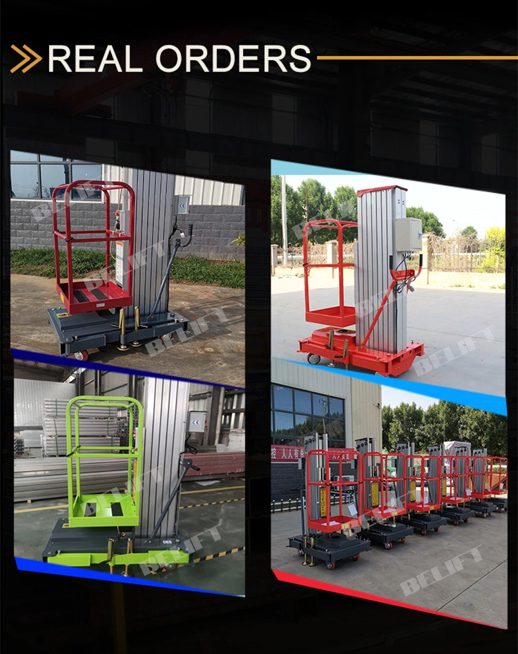 CE Electric Scaffolding Aluminum Man Lift Window Cleaning Equipment