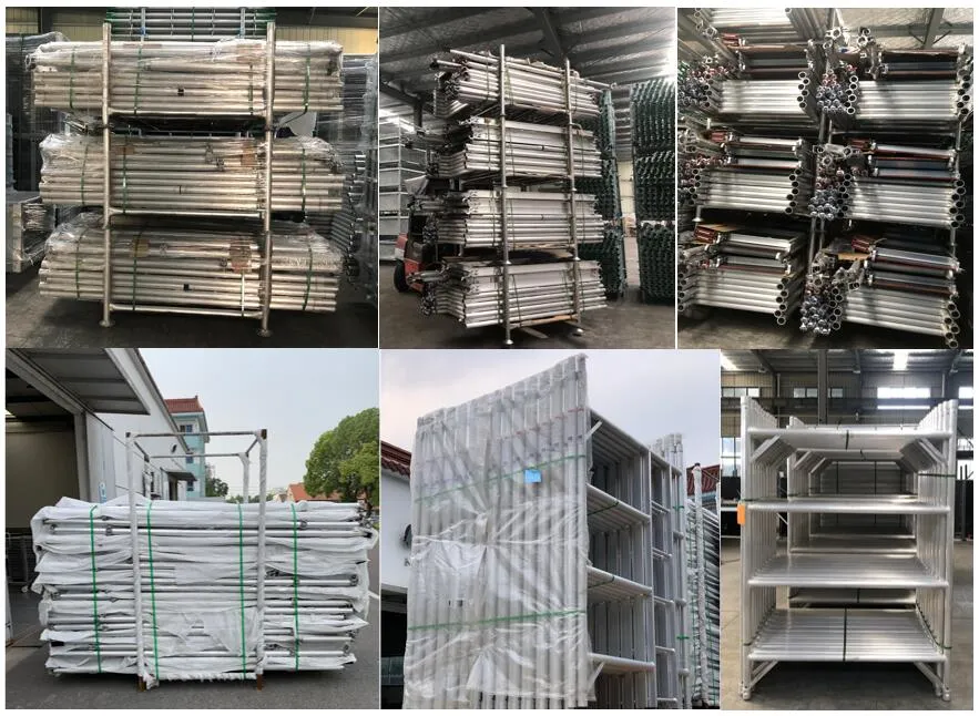 Portable Double/Single Width Aluminum Scaffolding for Maintenance