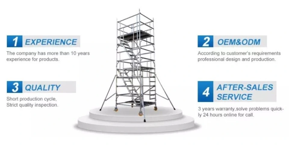 Durable Quick Assemble Portable Movable Aluminium Scaffolding