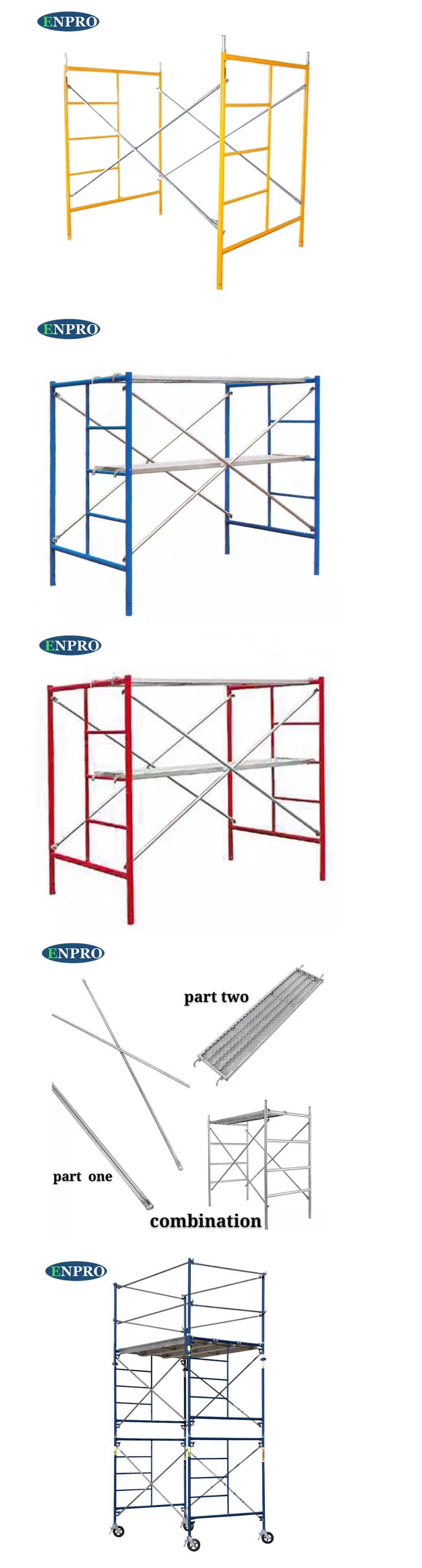 Steel Building Material America Type Mason Ladder Frame Scaffolding for Construction