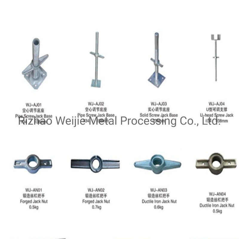 Jack Adjustable Base Scaffolding U Head Jack Adjustable Solid Screw Jack Base