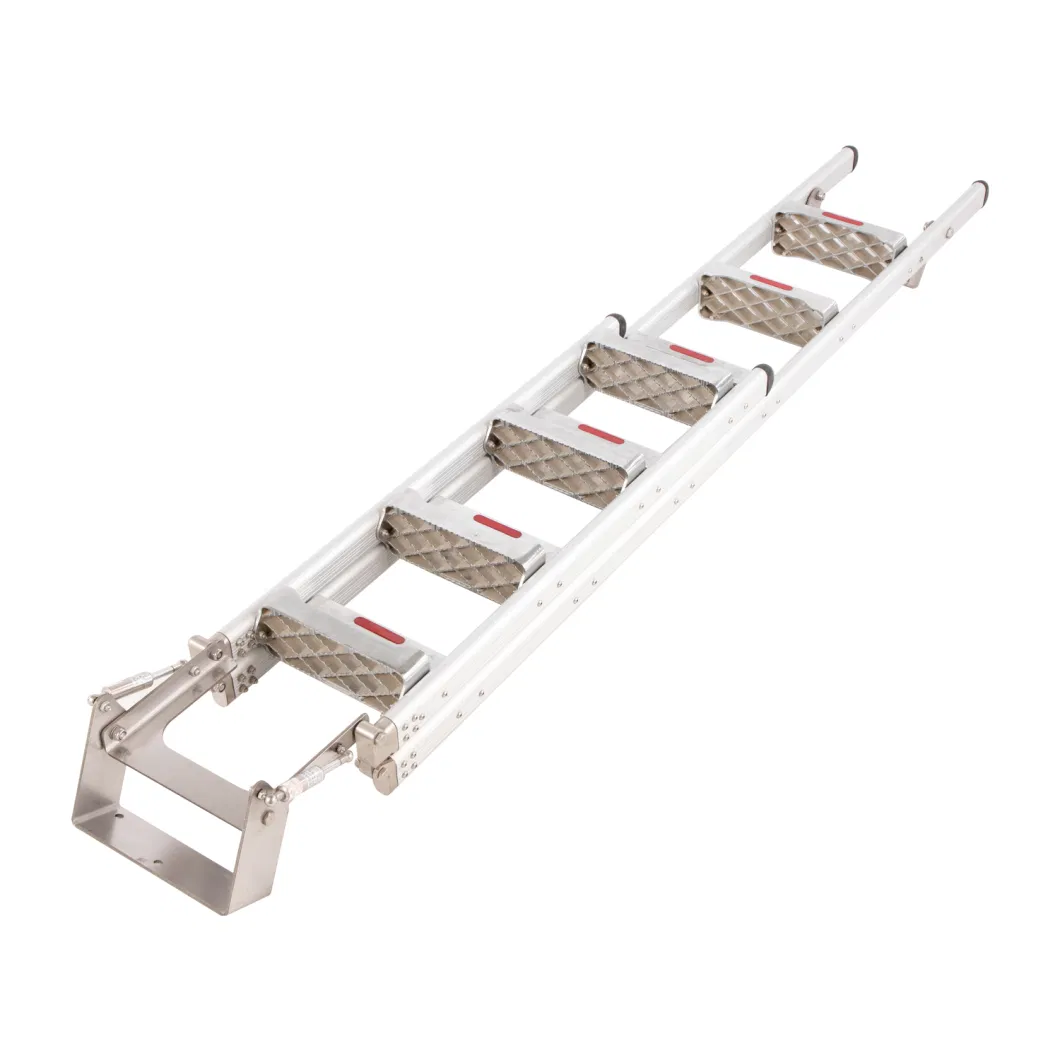 Drawing Aluminum Steel Water Truck Telescopic Ladder