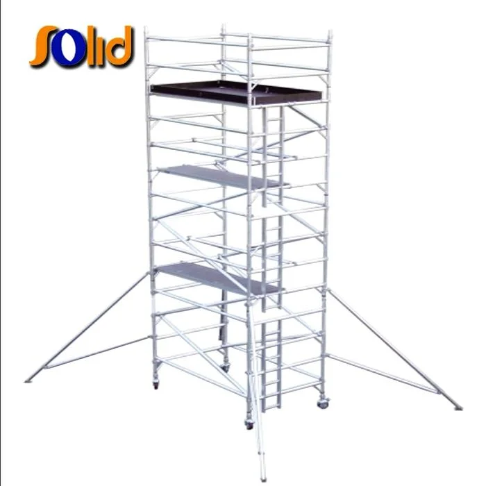 Construction Powder Coated Aluminum Ladder Scaffold Pipe Suspended Folding Scaffolding