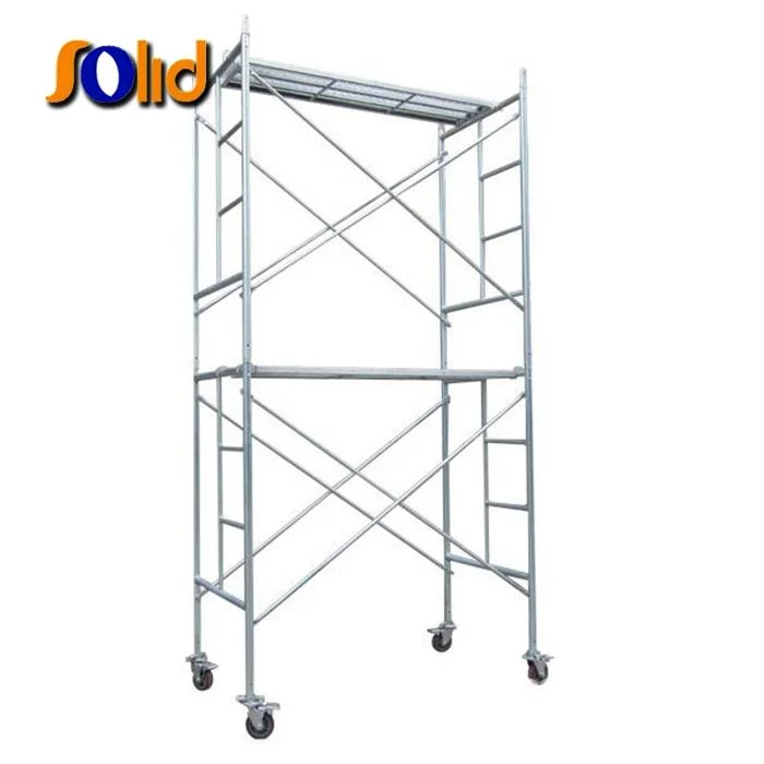 Construction Powder Coated Aluminum Ladder Scaffold Pipe Suspended Folding Scaffolding