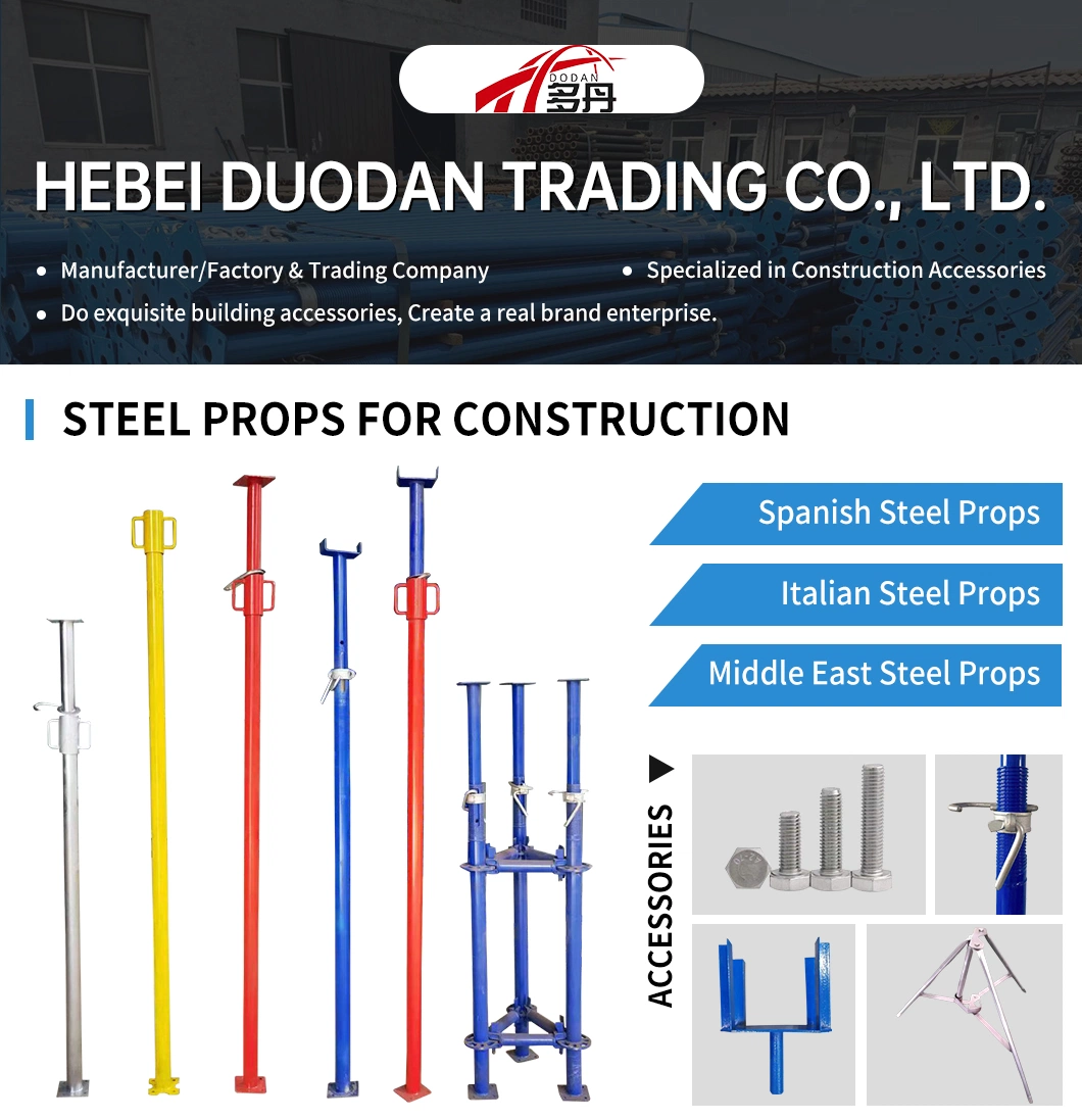 Heavy Duty/Light Duty Color Painted Formwork Adjustable Steel Scaffolding Shoring Props