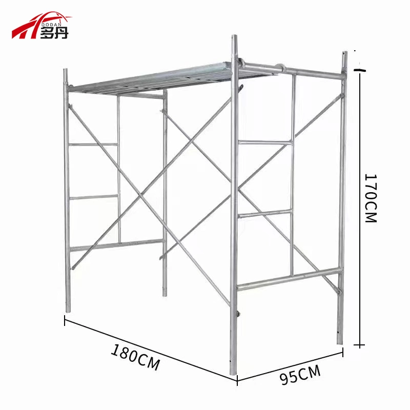 Wholesale Building Construction Accessories Steel Ladder Frame Scaffolding 1.7m