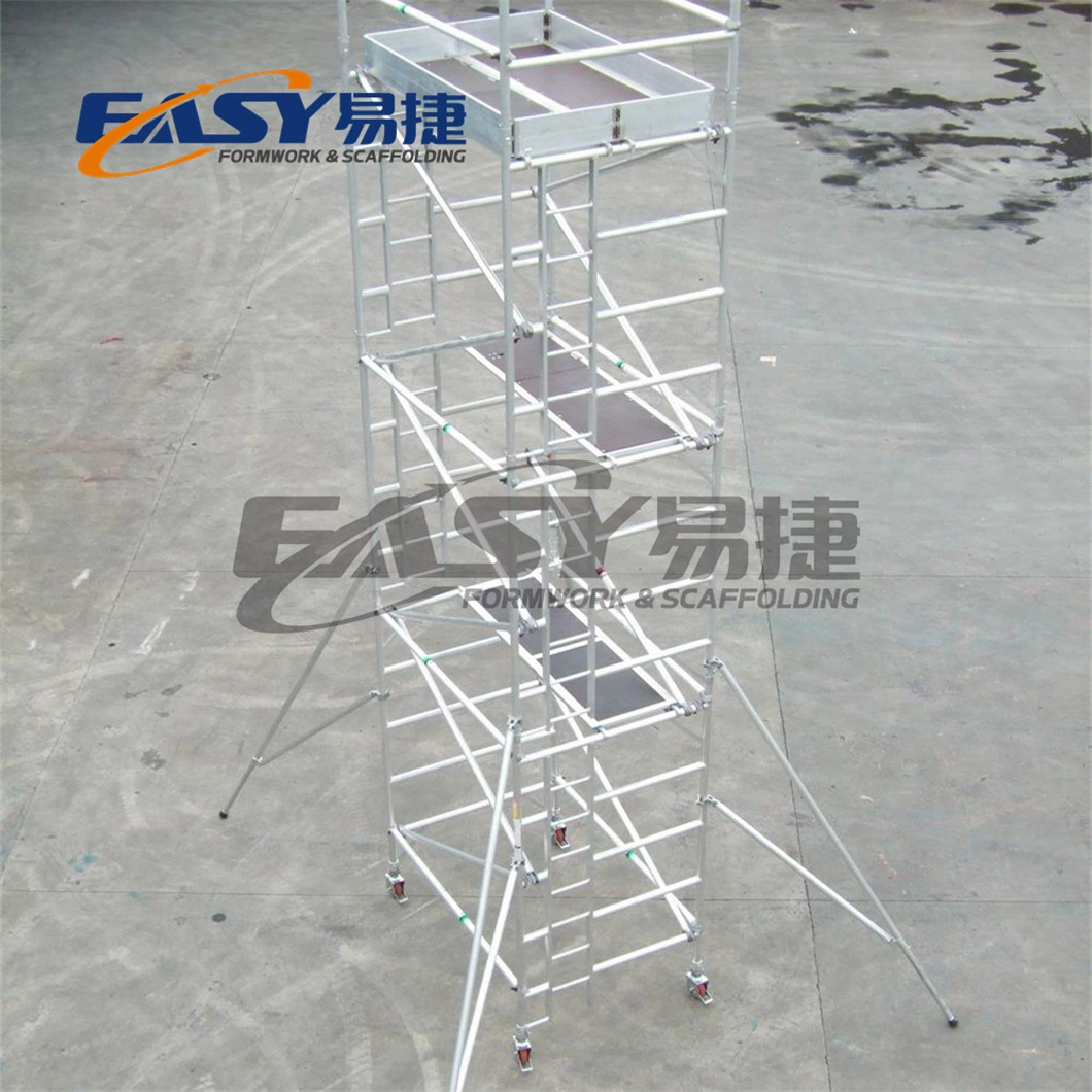 Easy Scaffold Aluminum Scaffolding Stair Mobile Tower with Wheels