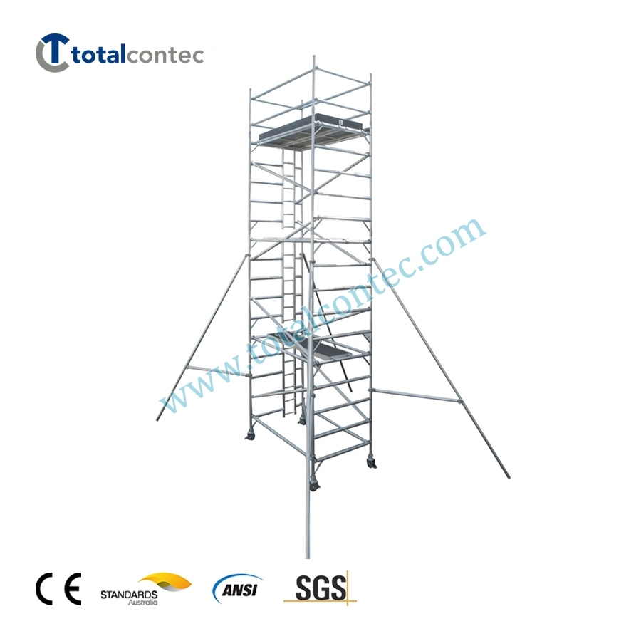 Portable Double/Single Width Aluminum Scaffolding for Maintenance