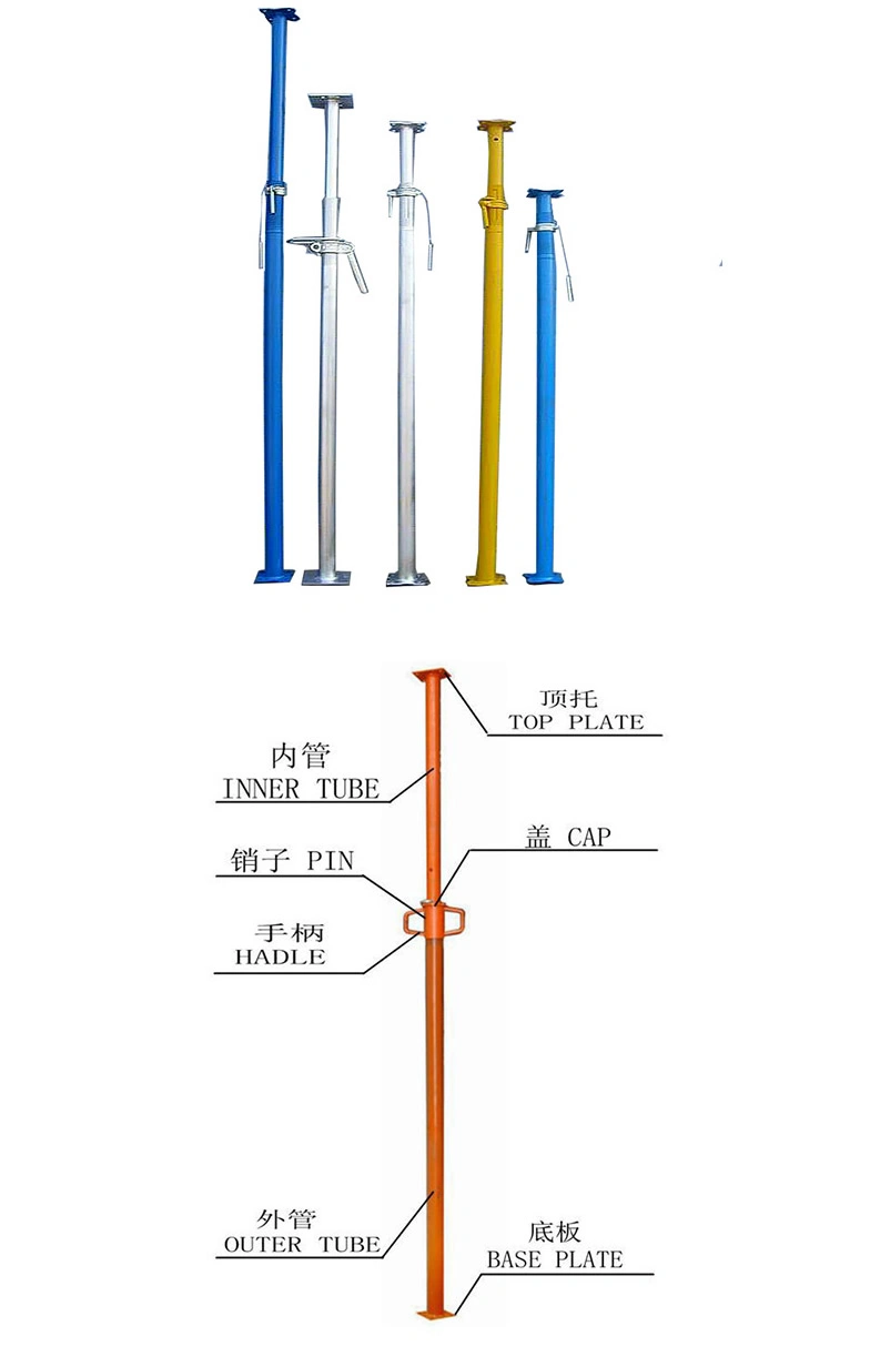 Building Material Steel Props Construction Scaffolding Shoring Steel Adjustable Prop