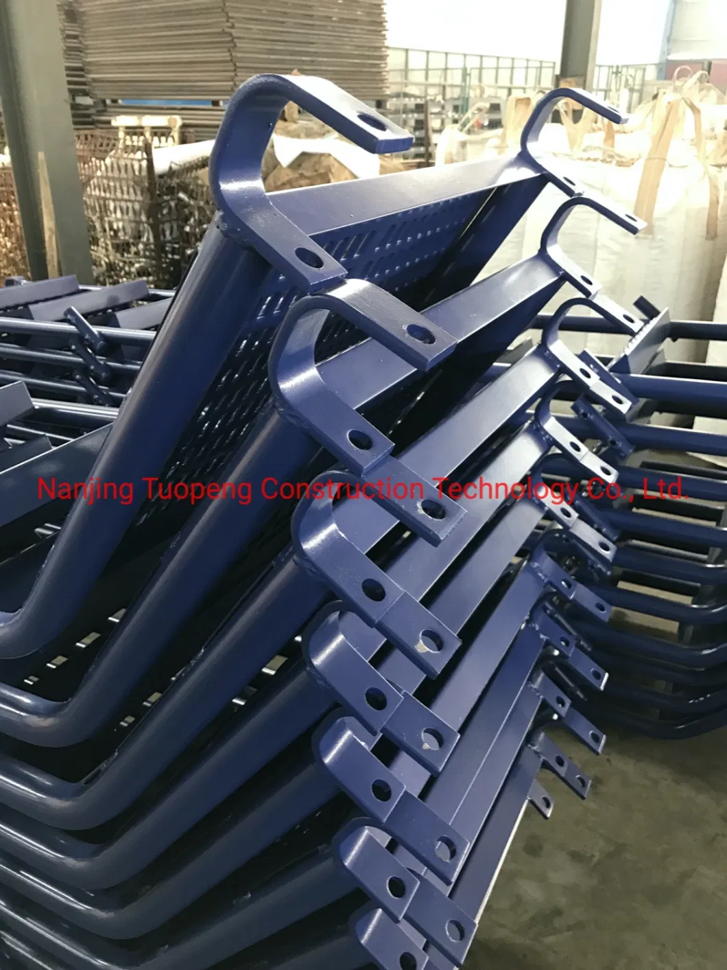 Blue Painted Walkthrough Scaffolding Frame with C Lock