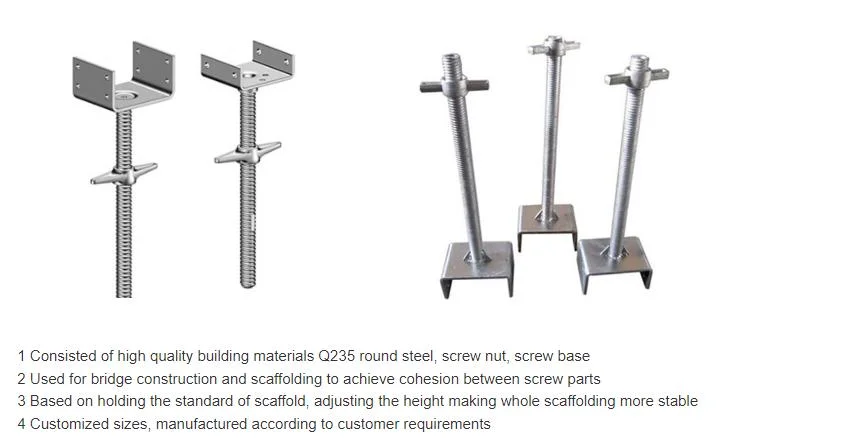 Adjustable Base Jack Scaffolding Screw Solid Jack Base for Construction