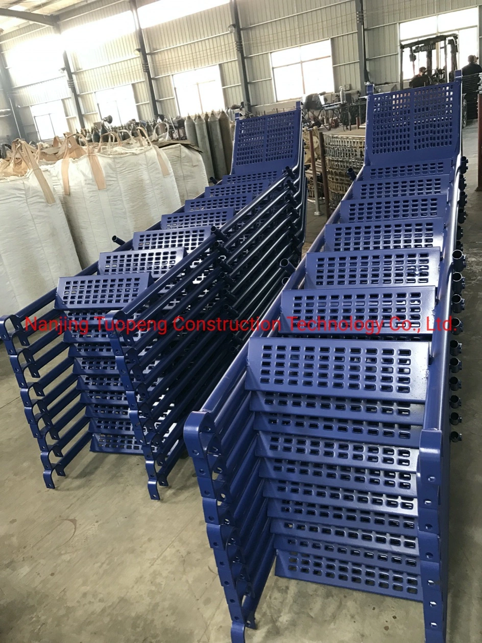 Blue Painted Walkthrough Scaffolding Frame with C Lock