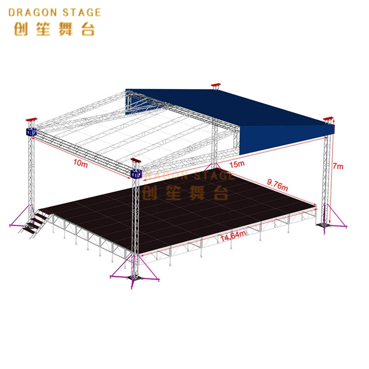 Concert Scaffolding Aluminum Truss System Wedding Stage Roof System Sale Stage Equipment