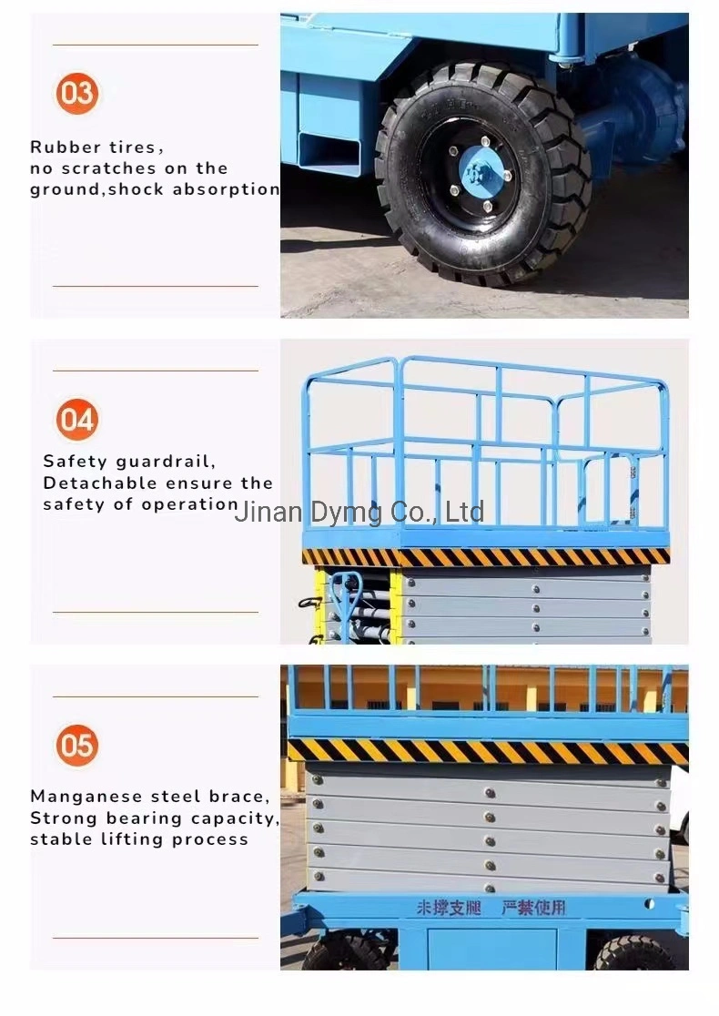 Dymg CE Approved Hydraulic Mobile Scissor Lift Scaffolding