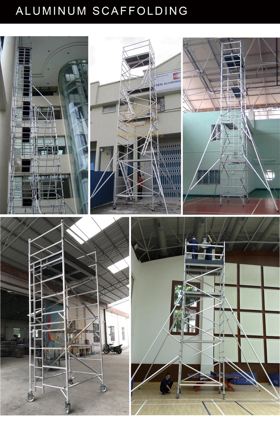 China Aluminum Scaffolding Stair Tower Construction Mobile Scaffolding for Sale