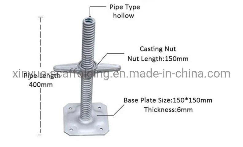 Made in China Scaffolding Formwork Clamp Screw Hollow Jack Base