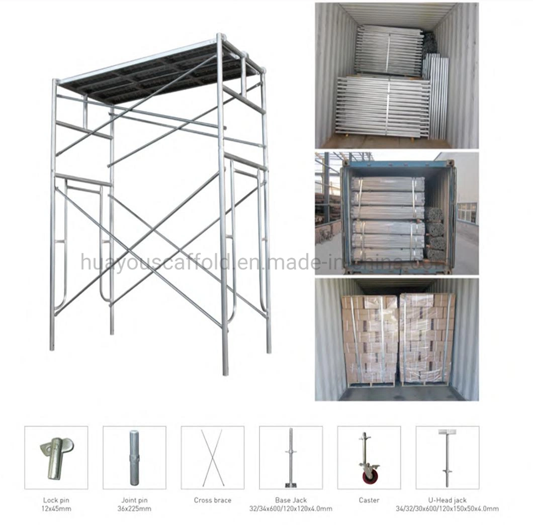 Scaffolding Durable Galvanized Frame Scaffolding System Manufacturer Galvanized Folding Scaffold Mobile Frame Scaffolding System