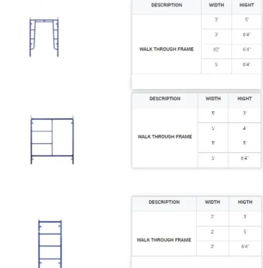 Easy Scaffold American Type Powder Coated Single H Ladder Andamio Scaffolding Frame