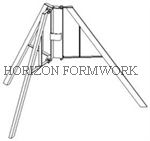 Scaffolding Tri-Pod for Stabilizing Steel Props in Slab Form Work Erection