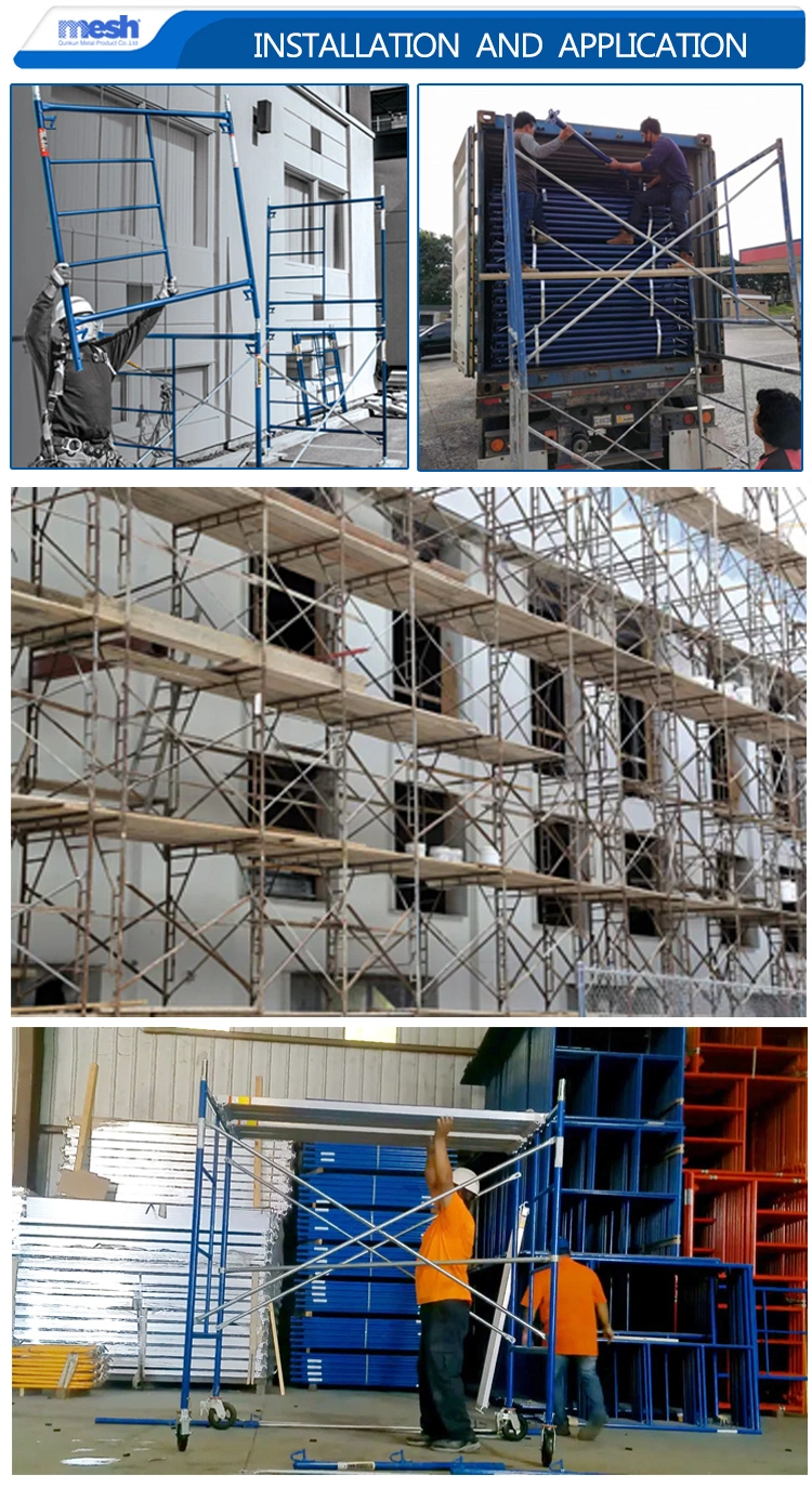 Cheap Second Hand Prices Tower System Ladder Facade Tube Material H Frame Construction Scaffold for Sale