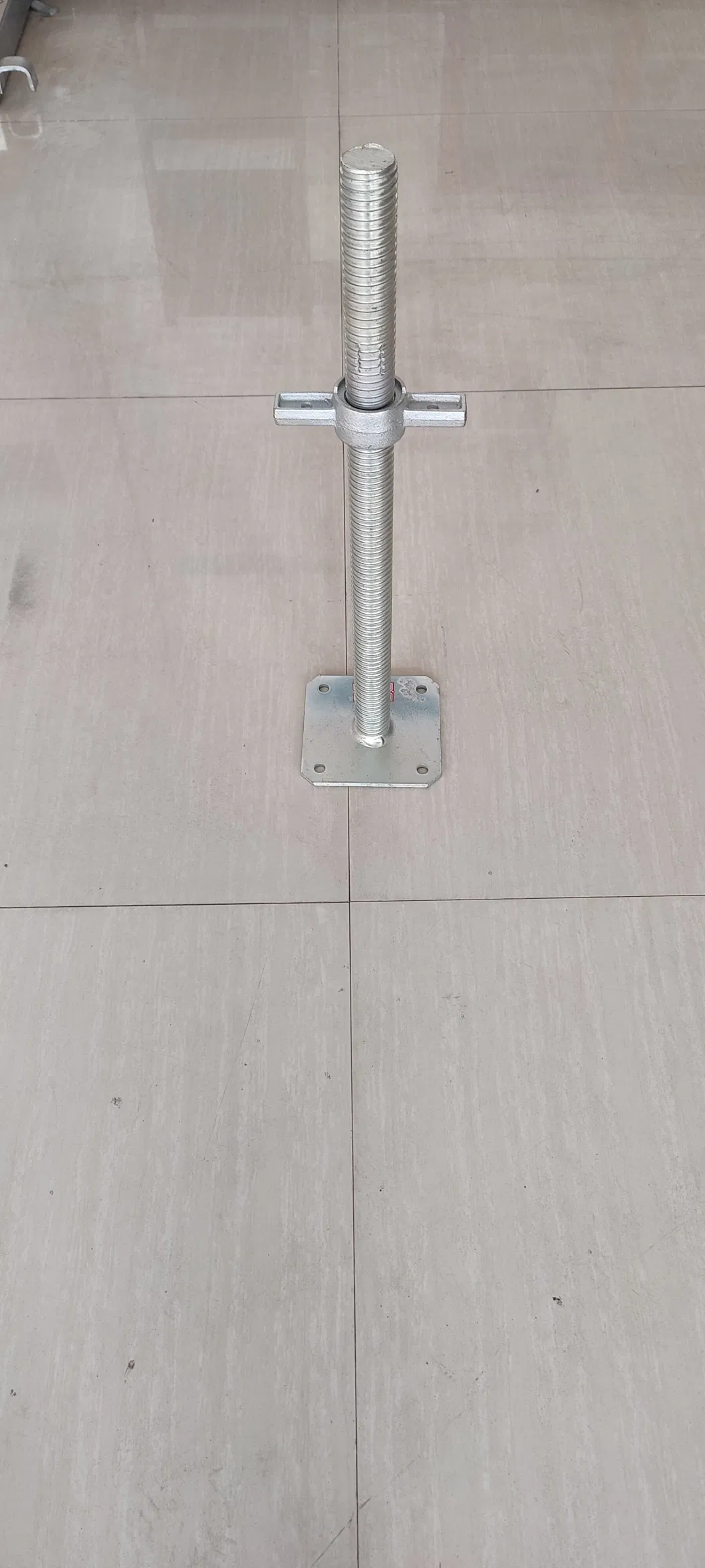 Adjustable 600mm Steel Base Jack with Nut and Base Plate