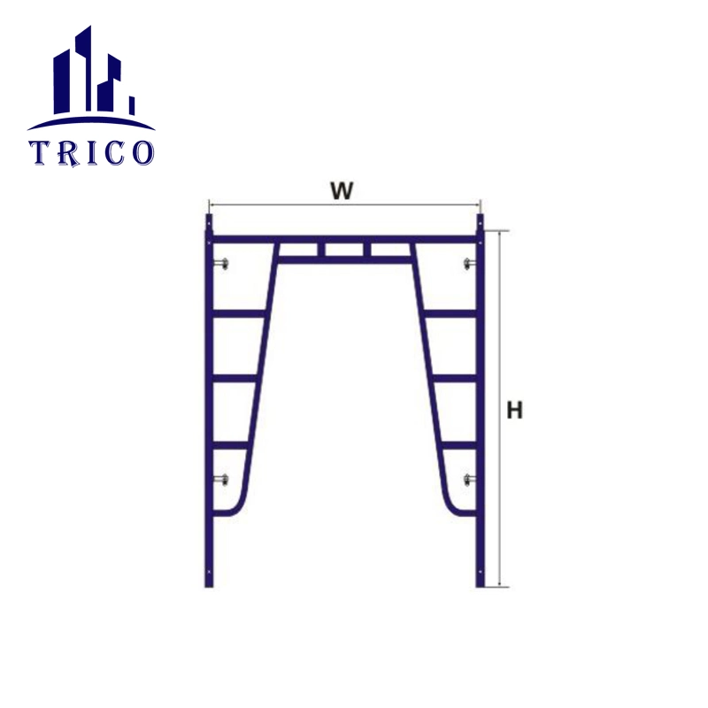 Hebei Factory Concrete Construction Galvanizing Scaffolding Mason Frame Ladder Frame