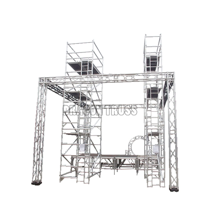 Dragonstage Prices Cuplock Scaffolding Cup Lock Ledger Scaffolding with Wheels Supports