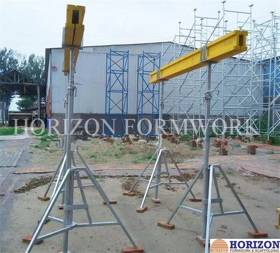 Scaffolding Tri-Pod for Stabilizing Steel Props in Slab Form Work Erection