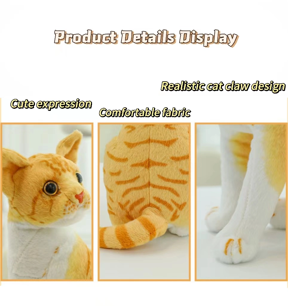 Animals Cute Designed Catplush Stuffed Toys Children&prime;s Holiday Gifts Cat Soft Doll