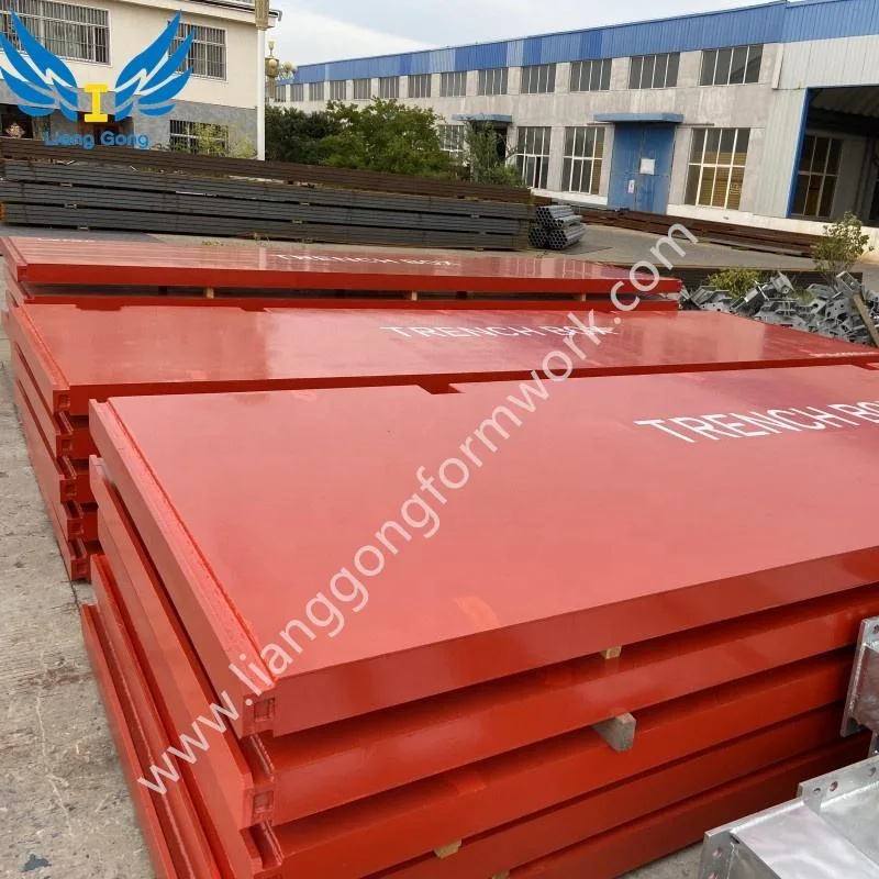 Lianggong Formwork &amp; Scaffolding Manufacture Heavy-Duty Steel Slide Rail Shoring Boxes for Pipelines Construction