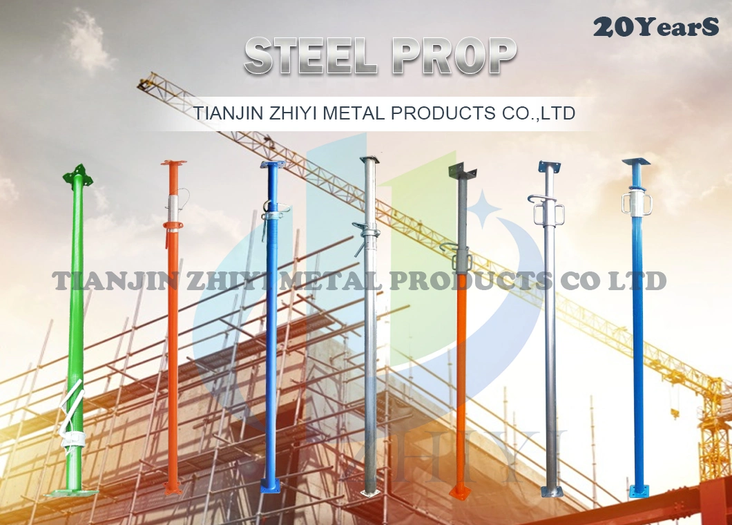 Galvanized Puntales Metalicos Formwork Construction Adjustable Painted Scaffolding Shoring Metal Acrow Steel Prop