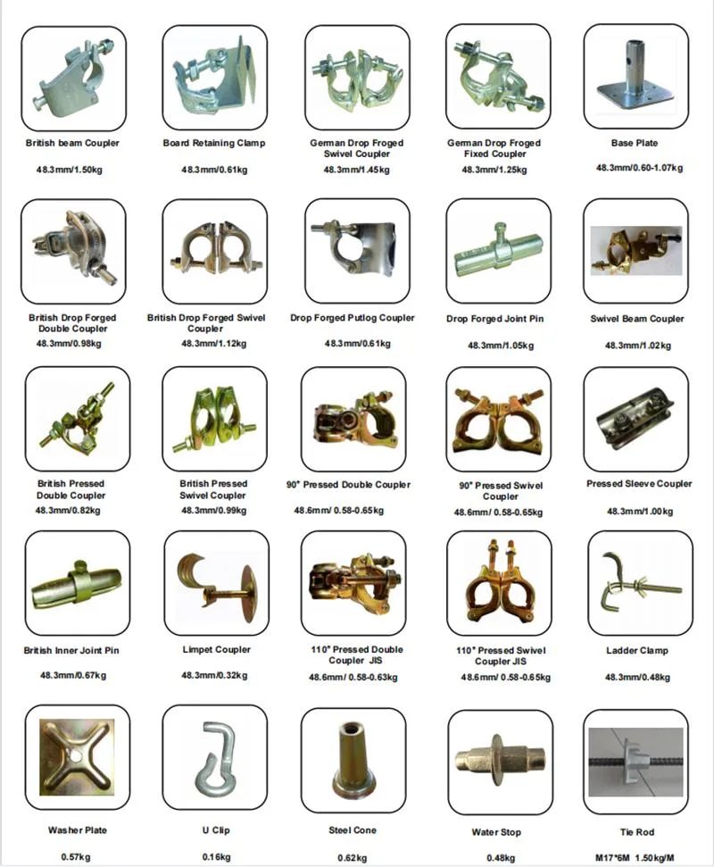 En74 Scaffold Drop Forged Swivel/ Fixed Coupler for Tubular System