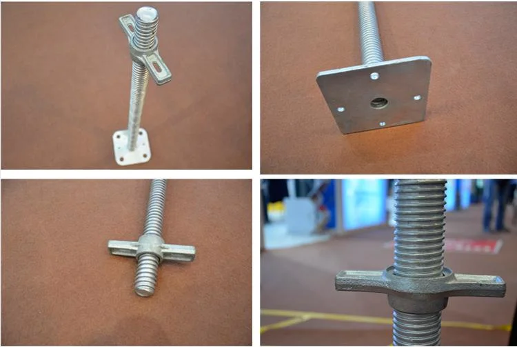 Adjustable Swivel Construction Scaffolding Galvanized U Head Jack Base