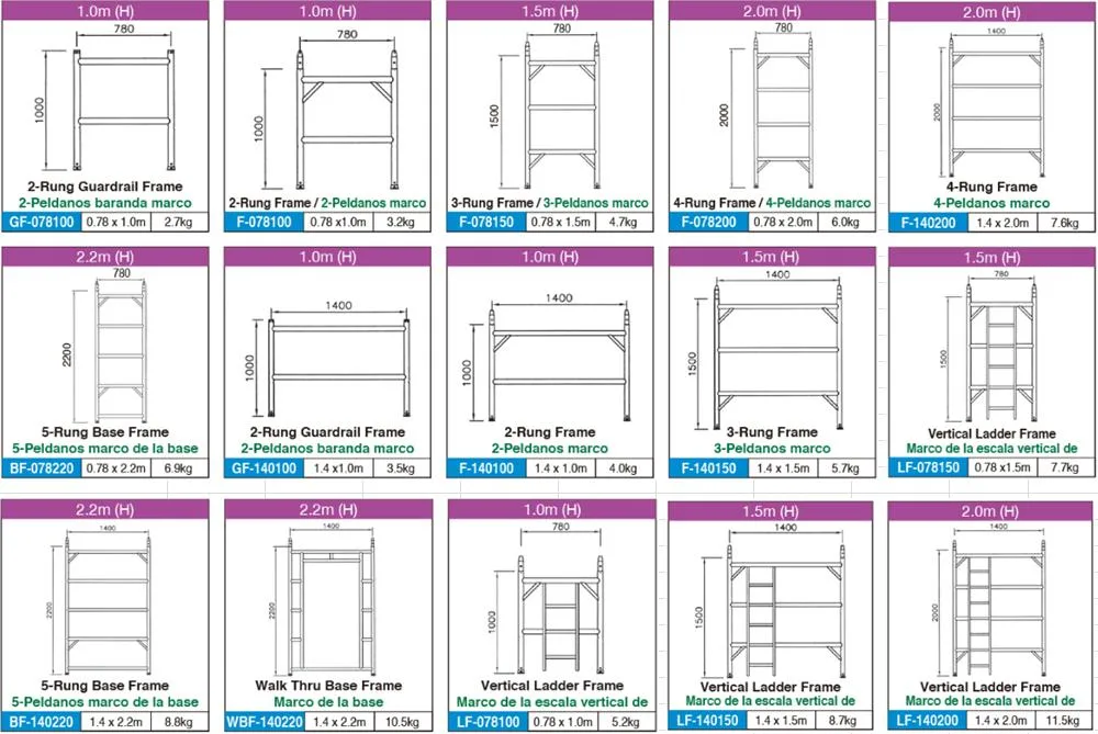 Used Portable Steel Aluminum Scaffolding Tower Aluminum Workstation Tower Casing for Home Use