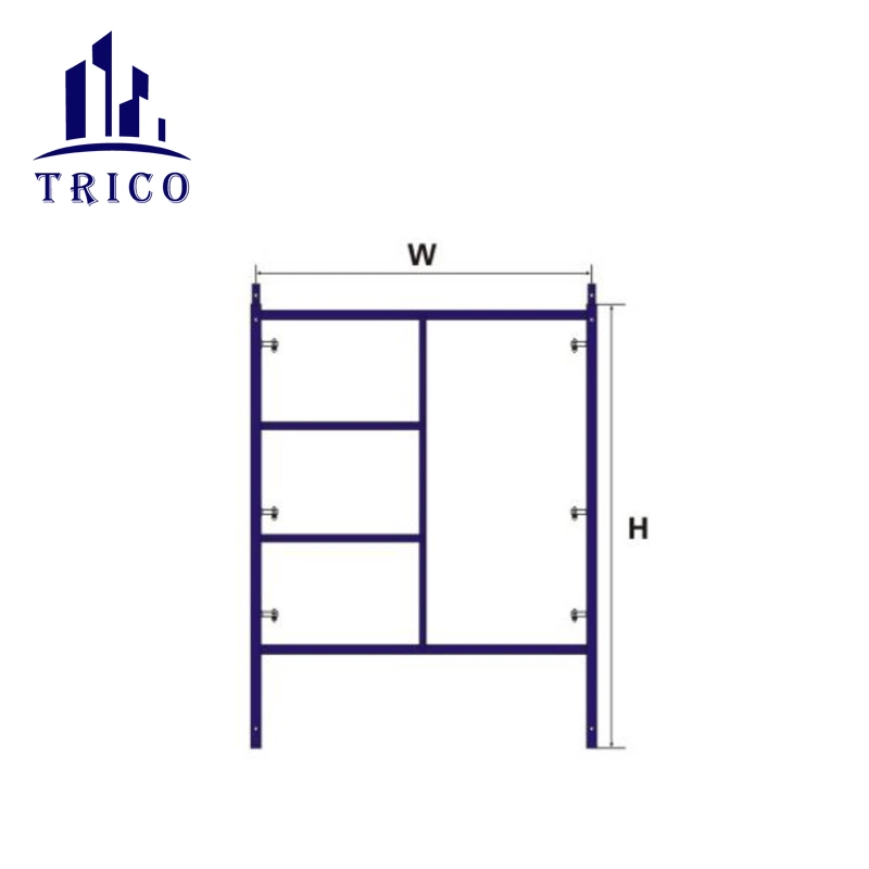 Hebei Factory Concrete Construction Galvanizing Scaffolding Mason Frame Ladder Frame