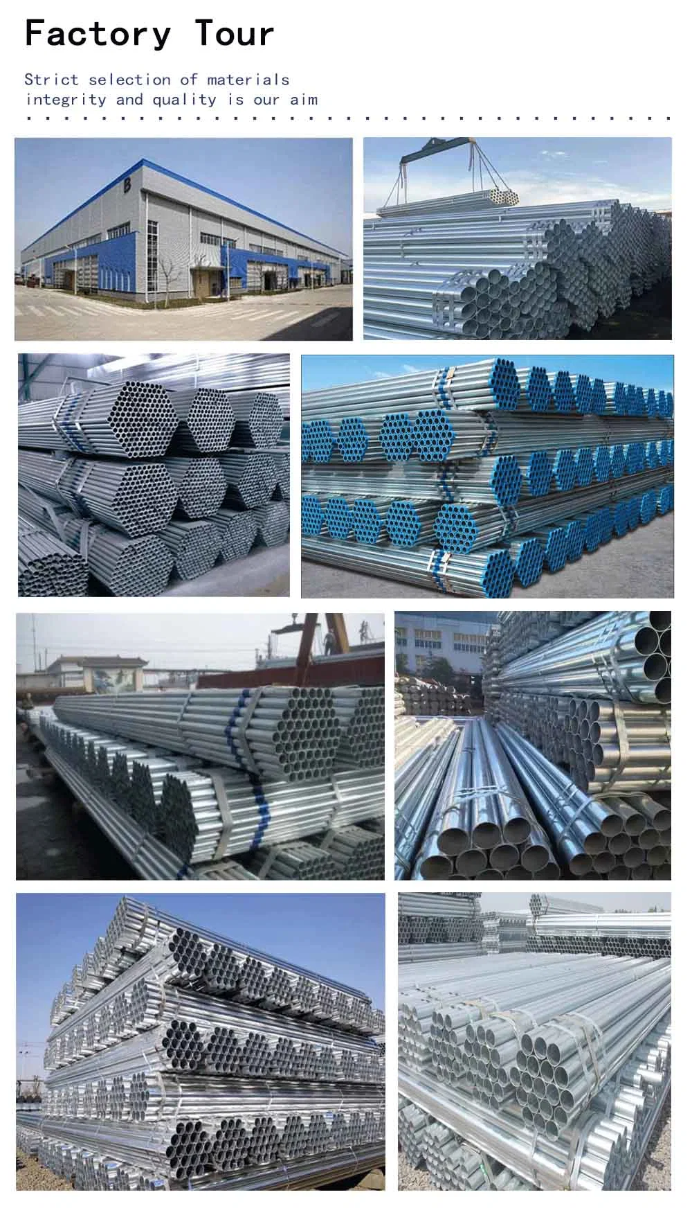 1/2&quot;-24&quot; (20mm-610mm) Building Material Black Carbon/Galvanized/ERW/Welded/Seamless/Spiral/Casing Steel Pipe for Greenhouse/Scaffolding/Furniture From China