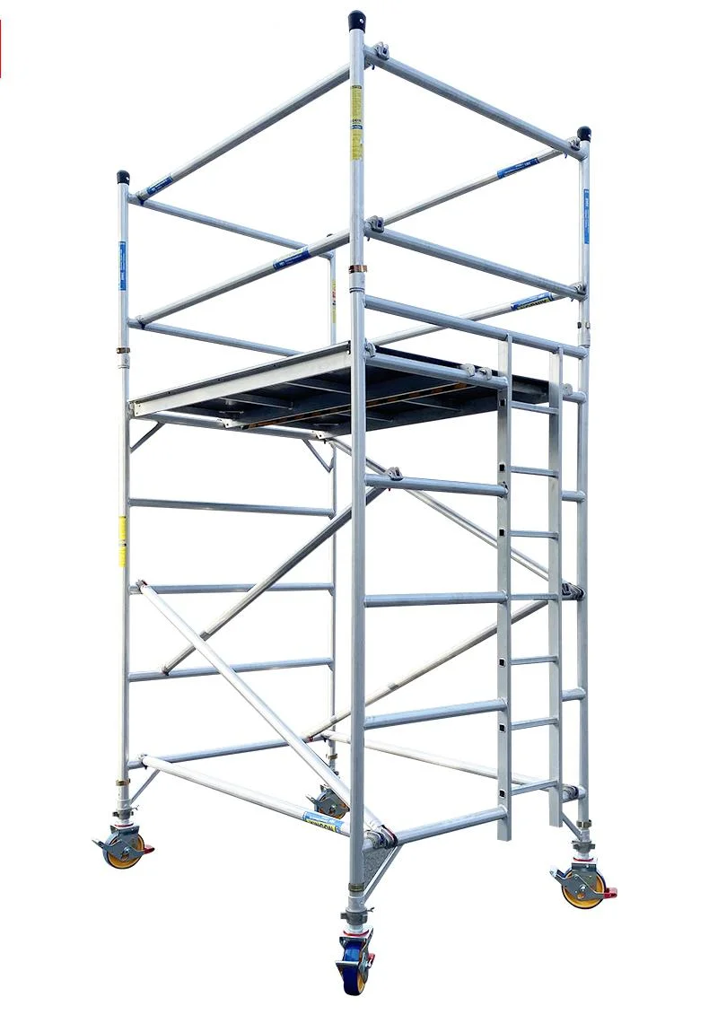 Aluminum Double Width Step Stair Scaffolding in Outdoor Tokelau Tonga Tunisia Turkey Turkmenistan Tuvalu Uganda Ukraine